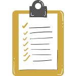 Icon showing a checklist