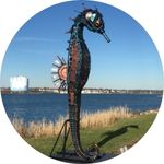 Seahorse along harborwalk