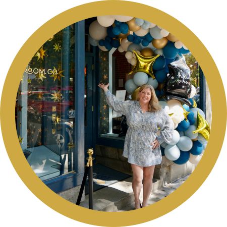 Beth Crowley, Witch City Broom Photo of Beth Crowley in front of her store, Witch City Broom